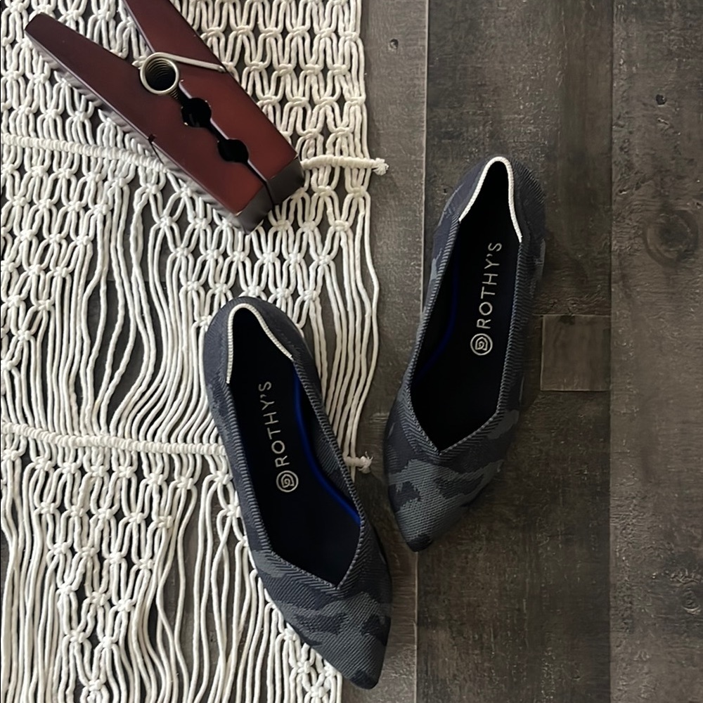 Rothy's Women's Retired Black Camo The Point Flats